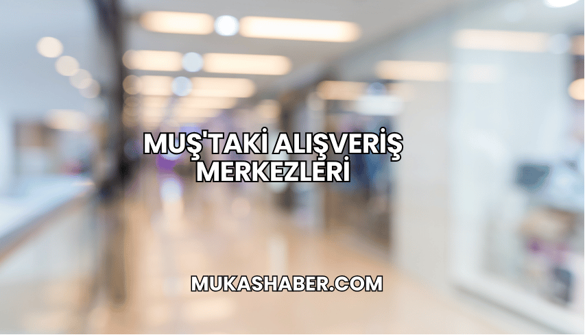 Muş'taki Alışveriş Merkezleri
