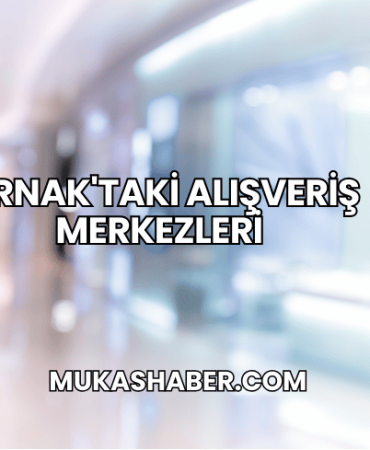 Şırnak'taki Alışveriş Merkezleri
