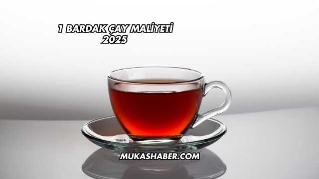 1 Bardak Çay Maliyeti 2025