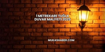 1 Metrekare Tuğla Duvar Maliyeti 2025