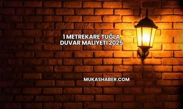 1 Metrekare Tuğla Duvar Maliyeti 2025