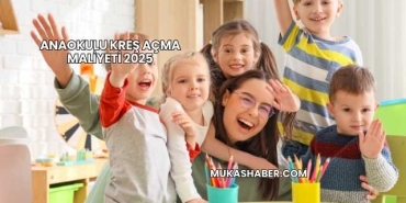 Anaokulu Kreş Açma Maliyeti 2025