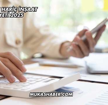 Arsa Payı Hariç İnşaat Maliyeti 2025