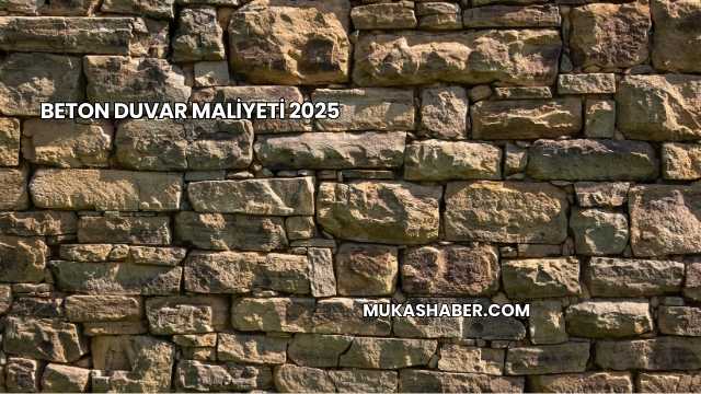 Beton Duvar Maliyeti 2025