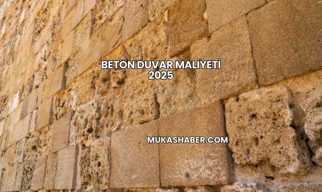 Beton Duvar Maliyeti 2025