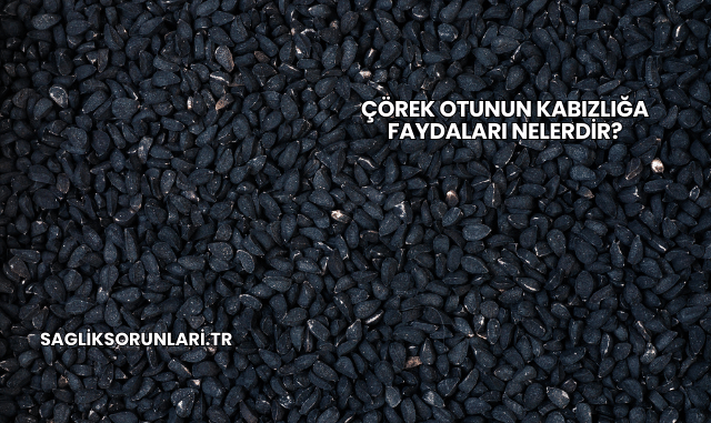 Çörek Otunun Kabızlığa Faydaları Nelerdir?