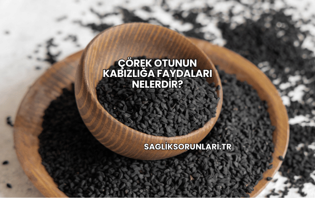 Çörek Otunun Kabızlığa Faydaları Nelerdir?