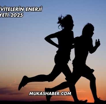 Değişik Aktivitelerin Enerji Maliyeti 2025