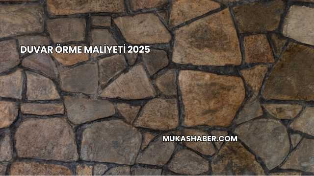 Duvar Örme Maliyeti 2025