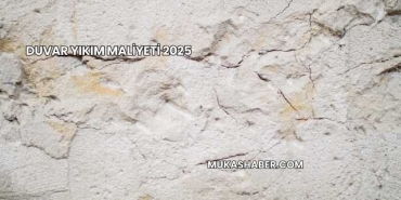 Duvar Yıkım Maliyeti 2025