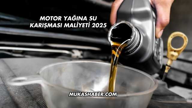 Motor Yağına Su Karışması Maliyeti 2025