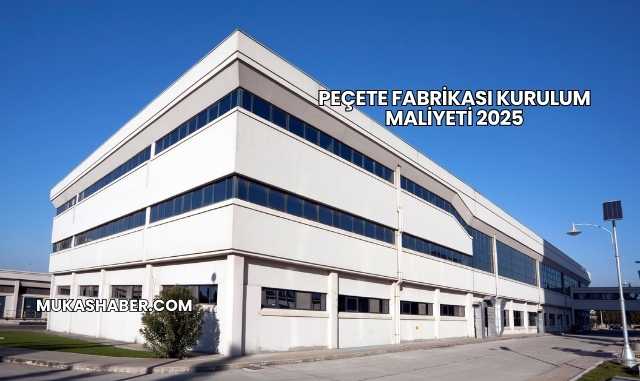 Peçete Fabrikası Kurulum Maliyeti 2025