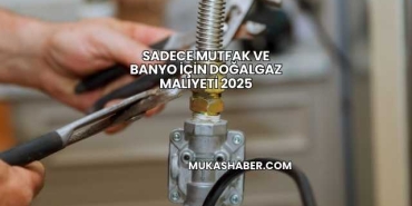 Sadece Mutfak ve Banyo İçin Doğalgaz Maliyeti 2025
