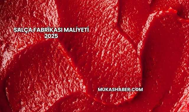 Salça Fabrikası Maliyeti 2025