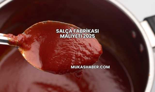 Salça Fabrikası Maliyeti 2025