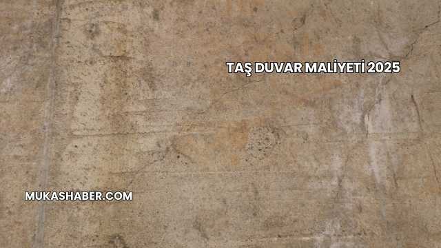 Taş Duvar Maliyeti 2025