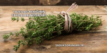 Taze Dağ Kekiğinin Faydaları Nelerdir?