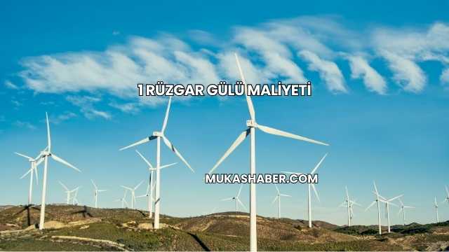 1 Rüzgar Gülü Maliyeti