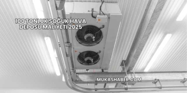 100 Tonluk Soğuk Hava Deposu Maliyeti 2025