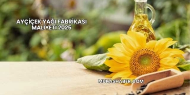Ayçiçek Yağı Fabrikası Maliyeti 2025