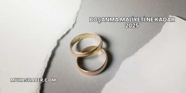 Boşanma Maliyeti Ne Kadar 2025