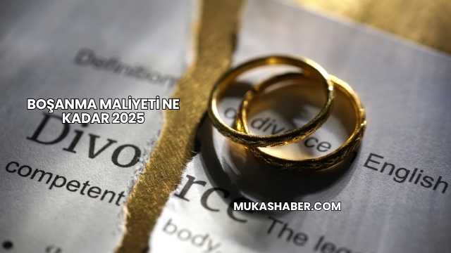 Boşanma Maliyeti Ne Kadar 2025