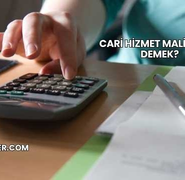 Cari Hizmet Maliyeti Ne Demek?