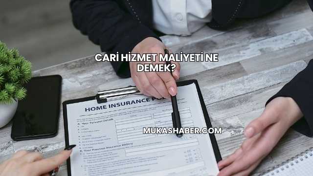Cari Hizmet Maliyeti Ne Demek?