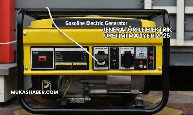Jeneratör ile Elektrik Üretimi Maliyeti 2025