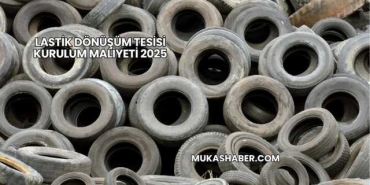 Lastik Dönüşüm Tesisi Kurulum Maliyeti 2025