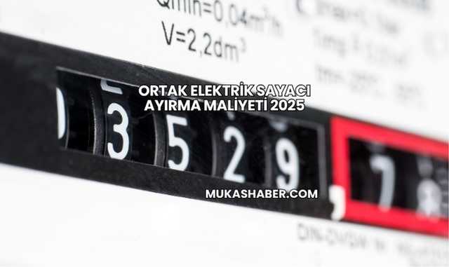 Ortak Elektrik Sayacı Ayırma Maliyeti 2025