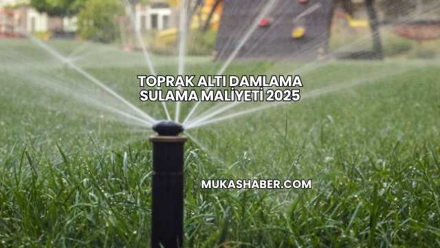 Toprak Altı Damlama Sulama Maliyeti 2025