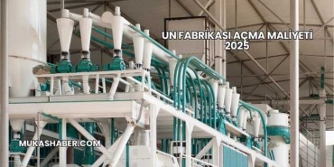 Un Fabrikası Açma Maliyeti 2025