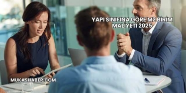 Yapı Sınıfına Göre m2 Birim Maliyeti 2025