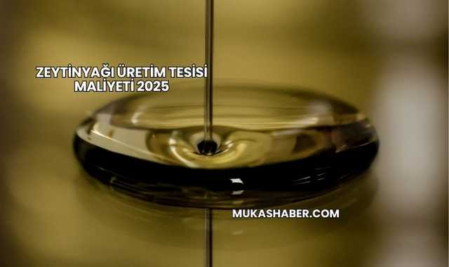 Zeytinyağı Üretim Tesisi Maliyeti 2025