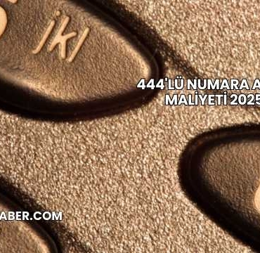 444'lü Numara Alma Maliyeti 2025