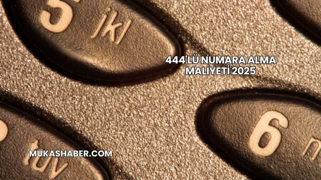 444'lü Numara Alma Maliyeti 2025