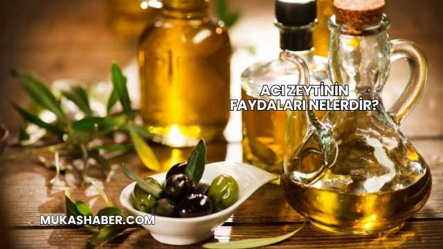 Acı Zeytinin Faydaları Nelerdir?