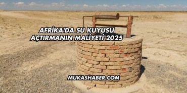 Afrika'da Su Kuyusu Açtırmanın Maliyeti 2025