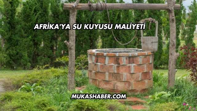 Afrika'ya Su Kuyusu Maliyeti