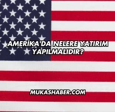 Amerika'da Nelere Yatırım Yapılmalıdır?