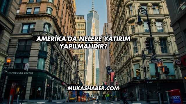 Amerika'da Nelere Yatırım Yapılmalıdır?