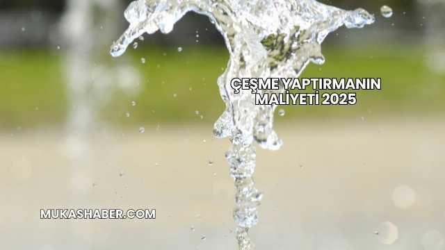 Çeşme Yaptırmanın Maliyeti 2025