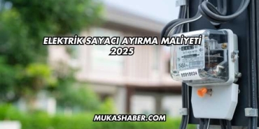 Elektrik Sayacı Ayırma Maliyeti 2025