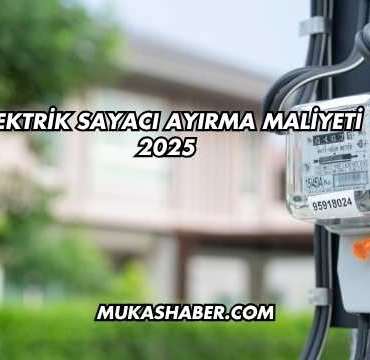 Elektrik Sayacı Ayırma Maliyeti 2025