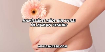 Hamilelikte Mide Bulantısı Ne Zaman Kesilir