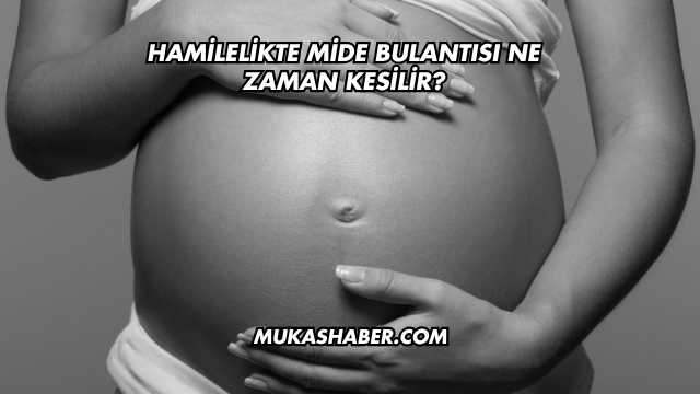 Hamilelikte Mide Bulantısı Ne Zaman Kesilir