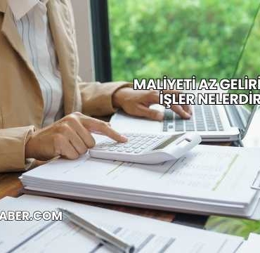Maliyeti Az Geliri Çok İşler Nelerdir?
