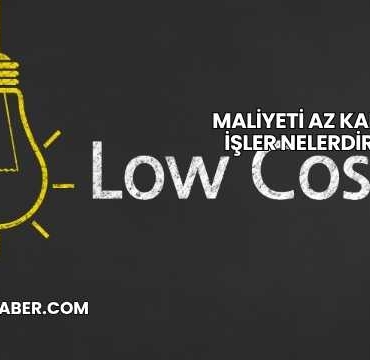 Maliyeti Az Karlı İşler Nelerdir?