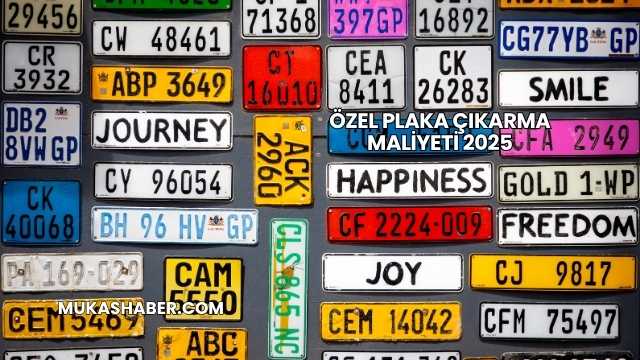 Özel Plaka Çıkarma Maliyeti 2025